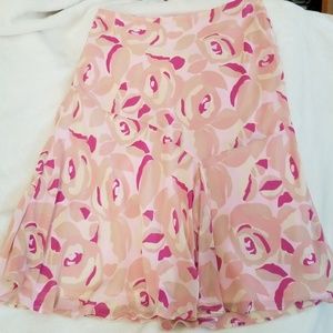 NINE & Co. Pink Floral  Chiffon Skirt - Sz 8P